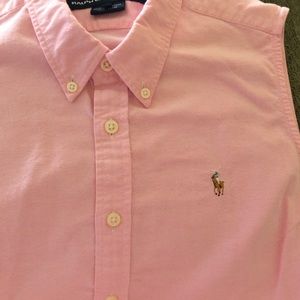 Ralph Lauren Sport  Button Down Sleeveless Blouse